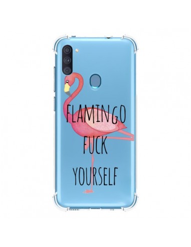 Coque Samsung Galaxy A11 et M11 Flamingo Fuck Transparente - Maryline Cazenave