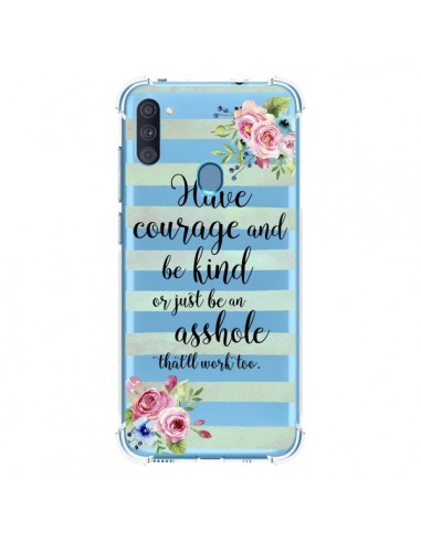 Coque Samsung Galaxy A11 et M11 Courage, Kind, Asshole Transparente - Maryline Cazenave