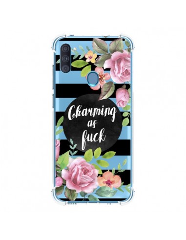 Coque Samsung Galaxy A11 et M11 Charming as Fuck Fleurs Transparente - Maryline Cazenave