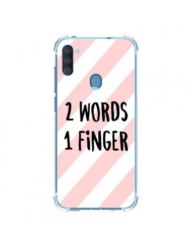 Coque Samsung Galaxy A11 et M11 2 Words 1 Finger - Maryline Cazenave