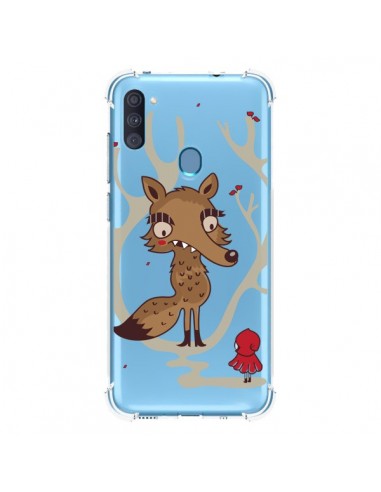 Coque Samsung Galaxy A11 et M11 Le Petit Chaperon Rouge Loup Hello Big Wolf Transparente - Maria Jose Da Luz