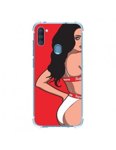 Coque Samsung Galaxy A11 et M11 Pop Art Femme Rouge - Mikadololo