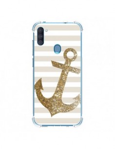Coque Samsung Galaxy A11 et M11 Ancre Or Navire - Monica...