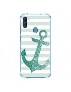 Coque Samsung Galaxy A11 et M11 Ancre Vert Navire -...