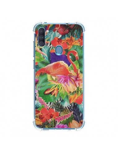 Coque Samsung Galaxy A11 et M11 Tropical Flamant Rose - Monica Martinez