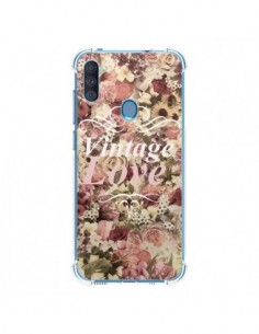 Coque Samsung Galaxy A11 et M11 Vintage Love Flower -...