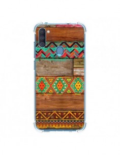 Coque Samsung Galaxy A11 et M11 Indian Wood Bois Azteque...