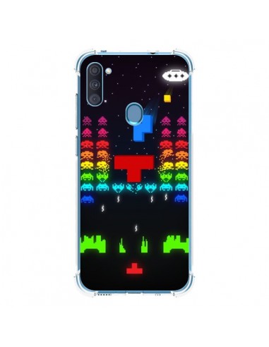 Coque Samsung Galaxy A11 et M11 Invatris Space Invaders Tetris Jeu - Maximilian San