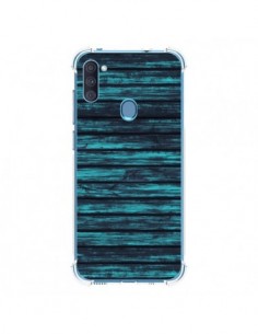 Coque Samsung Galaxy A11 et M11 Blue Moon Wood Bois -...