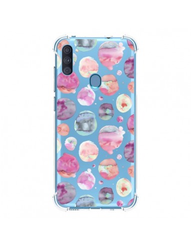 Coque Samsung Galaxy A11 et M11 Big Watery Dots Pink - Ninola Design