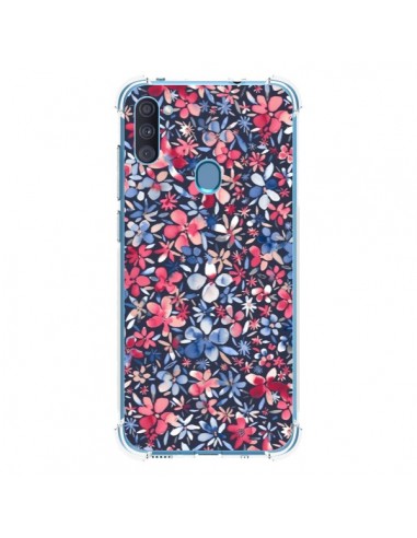Coque Samsung Galaxy A11 et M11 Colorful Little Flowers Navy - Ninola Design