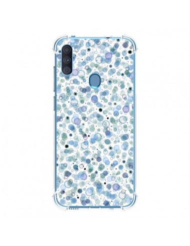 Coque Samsung Galaxy A11 et M11 Cosmic Bubbles Blue - Ninola Design