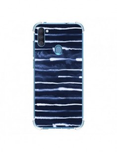 Coque Samsung Galaxy A11 et M11 Electric Lines Navy -...