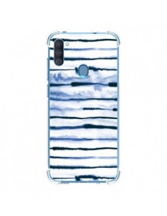 Coque Samsung Galaxy A11 et M11 Electric Lines White -...