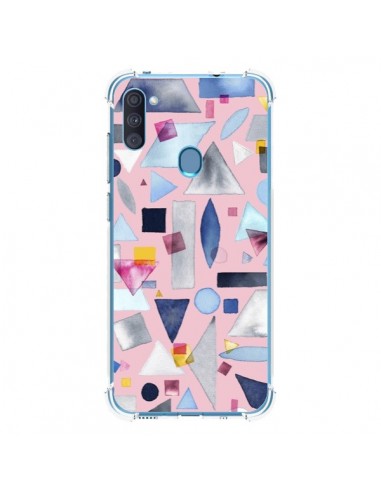 Coque Samsung Galaxy A11 et M11 Geometric Pieces Pink - Ninola Design