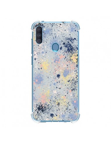 Coque Samsung Galaxy A11 et M11 Gradient Watercolor Lines Blue - Ninola Design