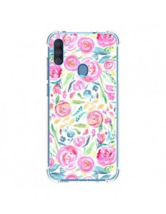 Coque Samsung Galaxy A11 et M11 Speckled Watercolor Pink...