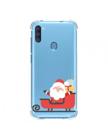 Coque Samsung Galaxy A11 et M11 Père Noël et son Traineau transparente - Nico