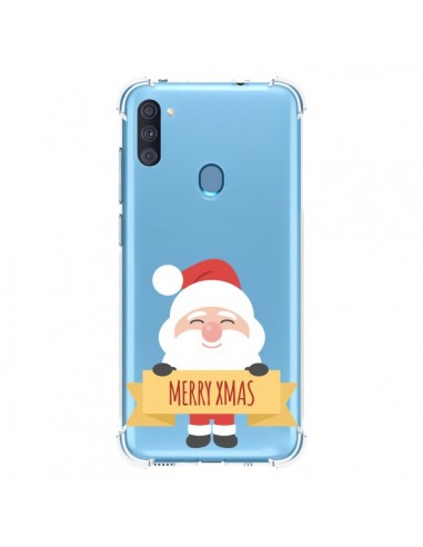 Coque Samsung Galaxy A11 et M11 Père Noël Merry Christmas transparente - Nico
