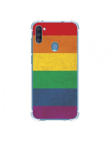 Coque Samsung Galaxy A11 et M11 Drapeau Arc En Ciel Gay - Nico