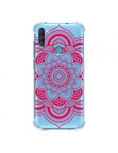 Coque Samsung Galaxy A11 et M11 Mandala Rose Fushia Azteque Transparente - Nico