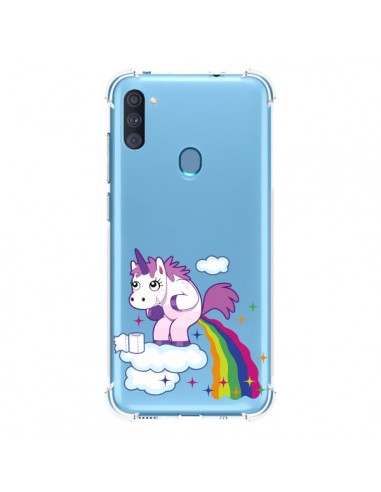 Coque Samsung Galaxy A11 et M11 Licorne Caca Arc en Ciel Transparente - Nico