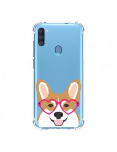 Coque Samsung Galaxy A11 et M11 Chien Marrant Lunettes...