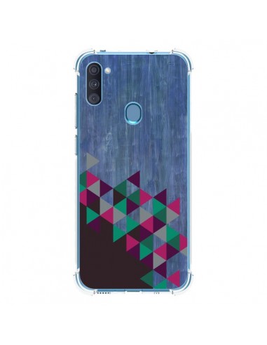 Coque Samsung Galaxy A11 et M11 Wood Bois Azteque Triangles Archiwoo - Pura Vida