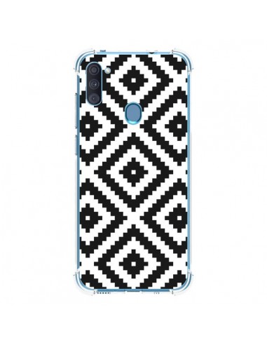 Coque Samsung Galaxy A11 et M11 Diamond Chevron Black and White - Pura Vida