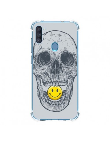 Coque Samsung Galaxy A11 et M11 Smiley Face Tête de Mort - Rachel Caldwell