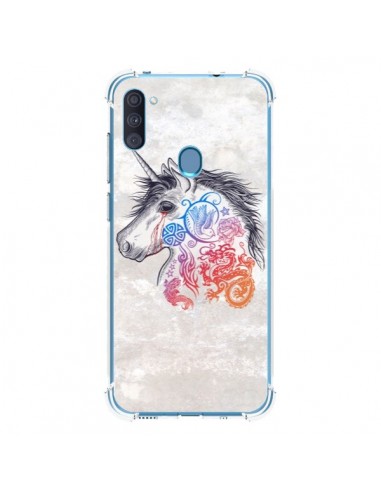 Coque Samsung Galaxy A11 et M11 Licorne Muticolore - Rachel Caldwell