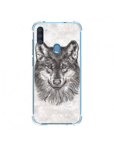 Coque Samsung Galaxy A11 et M11 Loup Gris - Rachel Caldwell