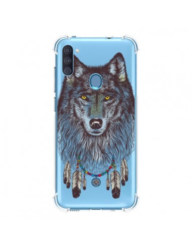 Coque Samsung Galaxy A11 et M11 Loup Wolf Attrape Reves Transparente - Rachel Caldwell