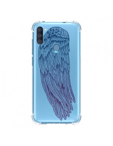 Coque Samsung Galaxy A11 et M11 Ailes d'Ange Angel Wings Transparente - Rachel Caldwell