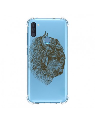 Coque Samsung Galaxy A11 et M11 Buffalo Bison Transparente - Rachel Caldwell