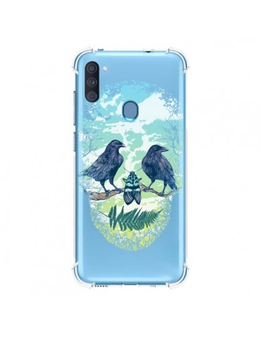 Coque Samsung Galaxy A11 et M11 Tête de Mort Nature Transparente - Rachel Caldwell