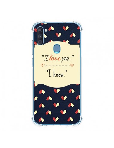 Coque Samsung Galaxy A11 et M11 I love you - R Delean