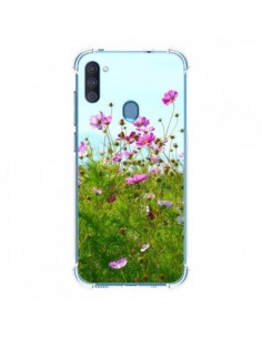 Coque Samsung Galaxy A11 et M11 Fleurs Roses Champ - R...