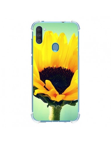 Coque Samsung Galaxy A11 et M11 Tournesol Zoom Fleur - R Delean