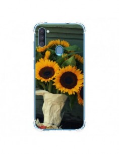 Coque Samsung Galaxy A11 et M11 Tournesol Bouquet Fleur -...