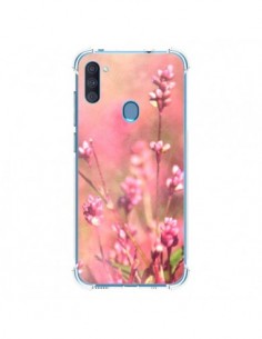 Coque Samsung Galaxy A11 et M11 Fleurs Bourgeons Roses -...