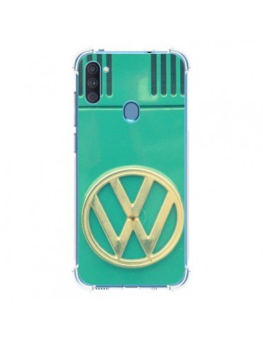 Coque Samsung Galaxy A11 et M11 Groovy Van Hippie VW Bleu - R Delean