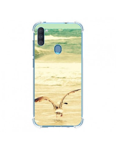 Coque Samsung Galaxy A11 et M11 Mouette Mer Ocean Sable Plage Paysage - R Delean