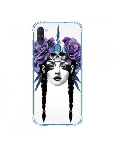 Coque Samsung Galaxy A11 et M11 Fille Fleurs Warrior - Ruben Ireland