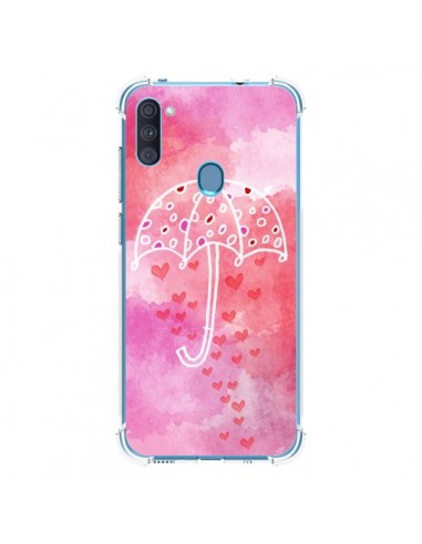 Coque Samsung Galaxy A11 et M11 Parapluie Coeur Love Amour - Sylvia Cook