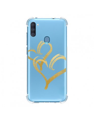 Coque Samsung Galaxy A11 et M11 Deux Coeurs Love Amour Transparente - Sylvia Cook