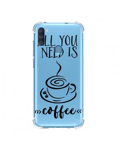 Coque Samsung Galaxy A11 et M11 All you need is coffee Transparente - Sylvia Cook