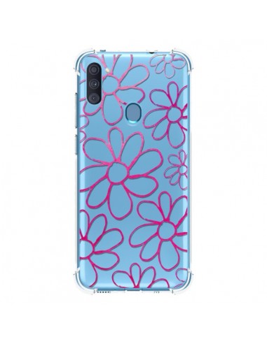 Coque Samsung Galaxy A11 et M11 Flower Garden Pink Fleur Transparente - Sylvia Cook