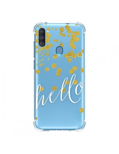 Coque Samsung Galaxy A11 et M11 Hello, Bonjour Transparente - Sylvia Cook