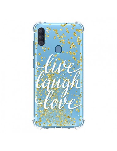 Coque Samsung Galaxy A11 et M11 Live, Laugh, Love, Vie, Ris, Aime Transparente - Sylvia Cook